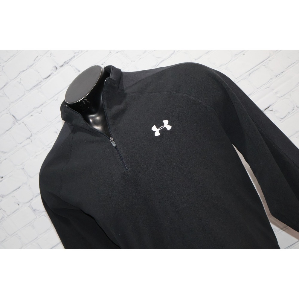 Under Armour Golf Fleece Pullover Mens Large Black Fleece 1/4 Zip Activewear